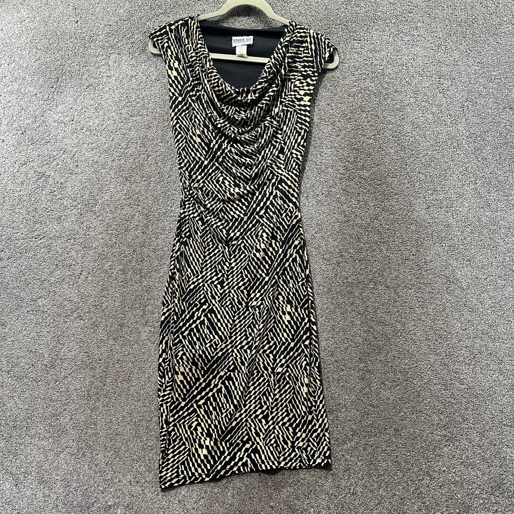 Robbie Bee Midi Dress Petite Small Geometric Cowl Neck Mob Wife Indie‎ Sleaze
